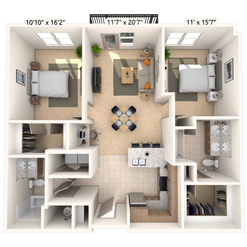Floorplan image of unit I 1419